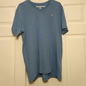 Psycho Bunny light blue V Neck T-shirt